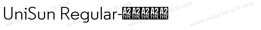 UniSun Regular字体转换